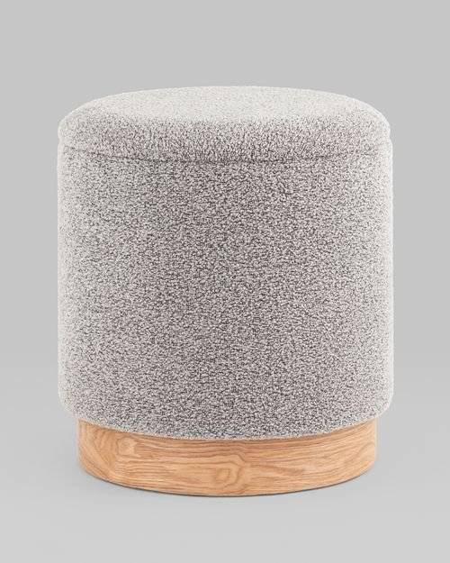 Пуф Stool Group Холли S 21B810BCB-M BCB-10 букле серый