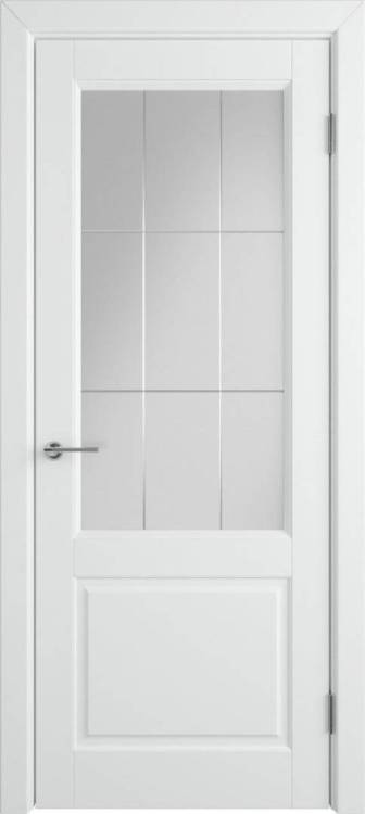 Межкомнатная дверь Владимирская Фабрика Дверей Dorren Polar стекло Crystal Cloud 700x2000