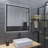 Зеркало Grossman Pragma-норма Black 1880802 800x800x45 мм, LED с сенсорным выключателем и подогревом фото 3