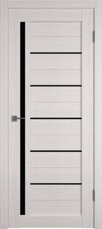 Межкомнатная дверь Владимирская Фабрика Дверей Atum 1 Bianco стекло Black Gloss 600x2000