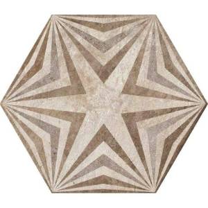 Декор Fioranese Heritage HET3EX Deco Exagon Texture 3 Nat 34.5x40