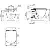 Унитаз подвесной Ideal Standard Idealmood T466501 с крышкой-сиденьем микролифт фото 6