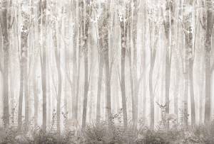 Бесшовные Eco обои Ortograf Flora 31031 Beautiful Forest gray gradient Ворс ОЕ