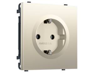 Комплект механизма электрической розетки с заземлением Ambrella Volt Sigma MS546010 шелк