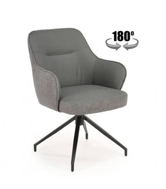 Стул кухонный Halmar K527 V-CH-K/527-KR-POPIELATY серый/черный