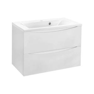 Тумба с раковиной Vincea Mia 80 белая глянцевая, раковина VBS-13980