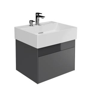 Тумба с раковиной Kerama Marazzi Logica стальной серый, 70 см, раковина LO.wb.70.2