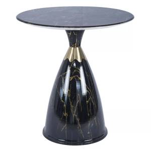 Кофейный столик Bradex Home Secret FR 1038 чёрный мрамор, металл, керамика 40x40x54