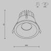 Встраиваемый светильник Maytoni Downlight DL034-01-12W2.7K-B фото 7