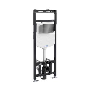 Система инсталляции для унитазов Wasserkraft New Alme 15TLT.010.ME.PB04 клавиша черный глянцевый