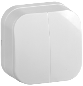 Выключатель 2-клавишный IEK Glory EVH20-K01-10 белый