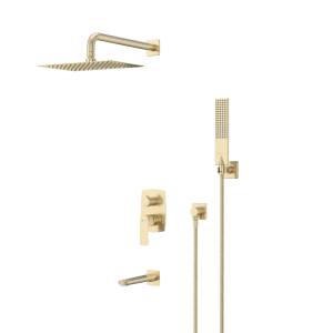 Душевой комплект Lemark Ursus LM7222BG 1 режим струи, золотой