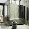 Шторка на ванну MaybahGlass MGV-780-6 60x140, поворотная, стекло графит матовый 6 мм, профиль черный, с полотенцедержателем фото 2