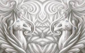 3D Фотообои Artegrafico «Женщины барельеф» BR-017 акварель