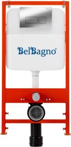 Система инсталляции для унитазов BelBagno BB026/BB041CR кнопка хром