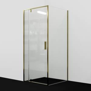 Душевой уголок Wasserkraft Aisch 55P20 профиль золото, стекло прозрачное, 90x80x200