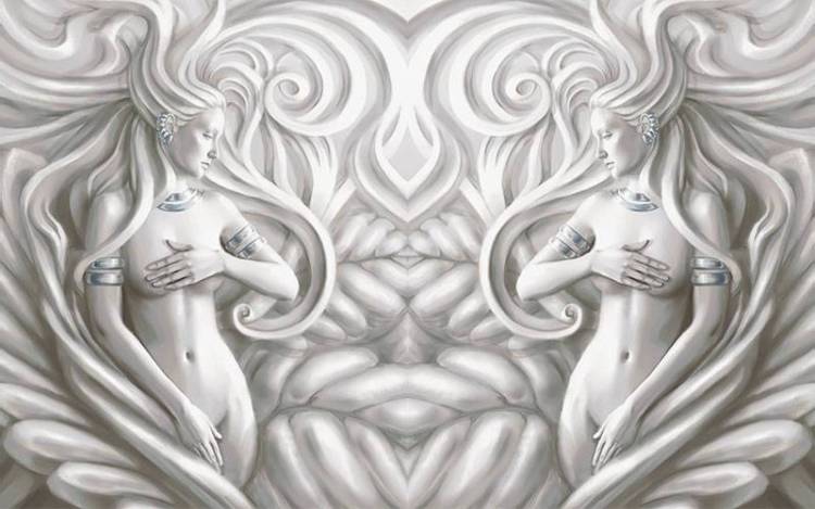 3D Фотообои Artegrafico «Женщины барельеф» BR-017 акварель