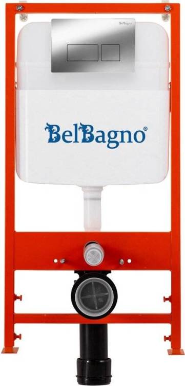 Система инсталляции для унитазов BelBagno BB026/BB041CR кнопка хром