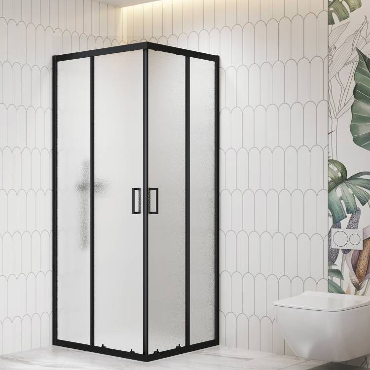 Душевой уголок RGW Classic CL-36B 06093688-44 профиль черный, стекло cora, 80x80x195