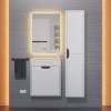 Тумба с раковиной Uperwood Modul 393020555 подвесная, матовая, белая, графит, 50 см фото 13