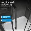 Душевой уголок Abber Schwarzer Diamant AG30170BMH-S80BM-S80BM профиль черный, стекло матовое, 80x170x195 фото 5