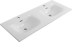 Раковина BelBagno BB-8099-120-2 белый глянцевый 121x46x17