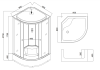 Душевая кабина Taliente TA-9090G профиль хром, стекло тонированное, 90x90x215 фото 3