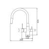 Смеситель для кухни Maretti Project Black PB31RGF71 с гибким изливом и подключением фильтра, черный фото 8
