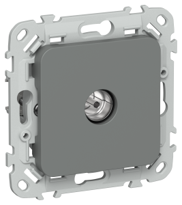 ТВ-розетка проходная тип M IEK Flite FI-A13-P-K80 мокрый асфальт