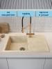 Мойка кухонная Watersense Mia Smart W00846 бежевая матовая, 74х48 фото 2