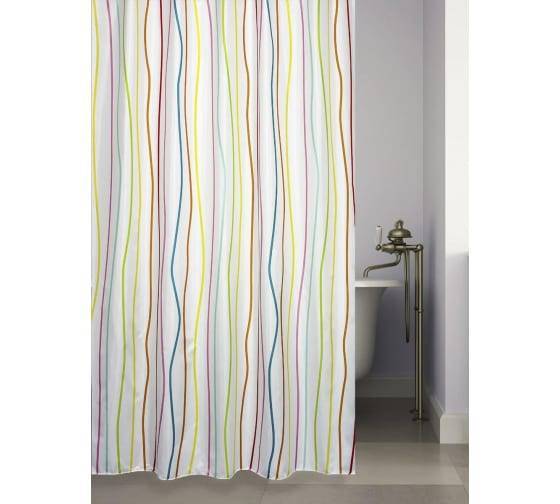 Штора для ванной Bath Plus Gorgeous Stripe ch-21295 180x180, разноцветный
