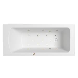 Ванна из искусственного камня WHITECROSS Coin 170x75 0224.170075.200.RELAX.BR с гидро и аэромассажем, 