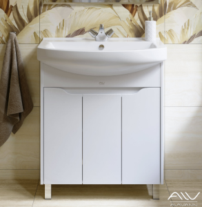 Тумба под раковину Alavann Crystal 75 белая