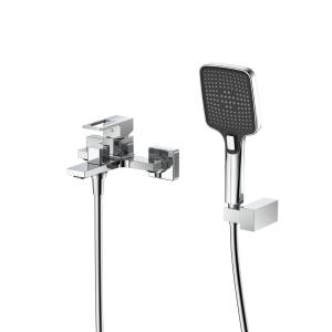 Смеситель для ванны с душем DQ Dortmund DA1713201 короткий излив, хром