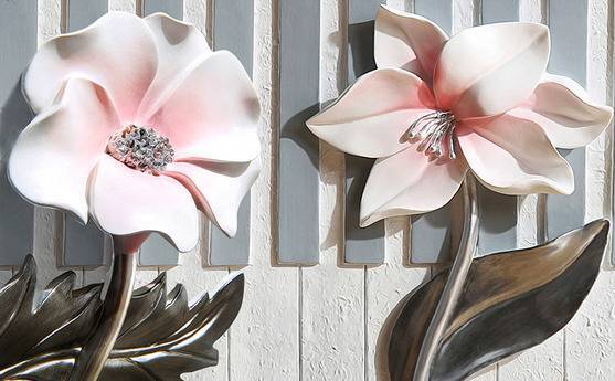 3D Фотообои Artegrafico «Цветы на клавишах» BR-014 канвас