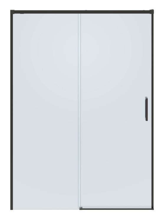 Душевая дверь в нишу Cezares PLANE-BF-1-130-C-GM профиль оружейная сталь, стекло прозрачное, 130x195