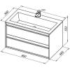 Тумба с раковиной Aquanet Lino 90 271949 подвесная, белый матовый фото 13