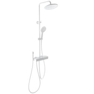 Душевая стойка Wonzon & Woghand WW-B3580-MW белая, с термостатом