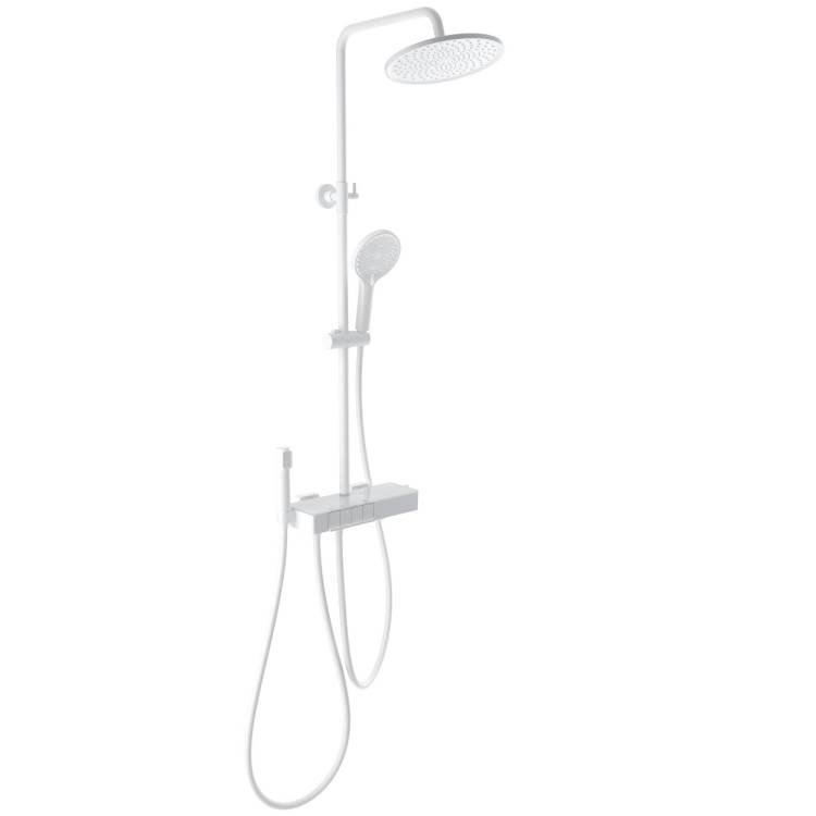 Душевая стойка Wonzon & Woghand WW-B3580-MW белая, с термостатом