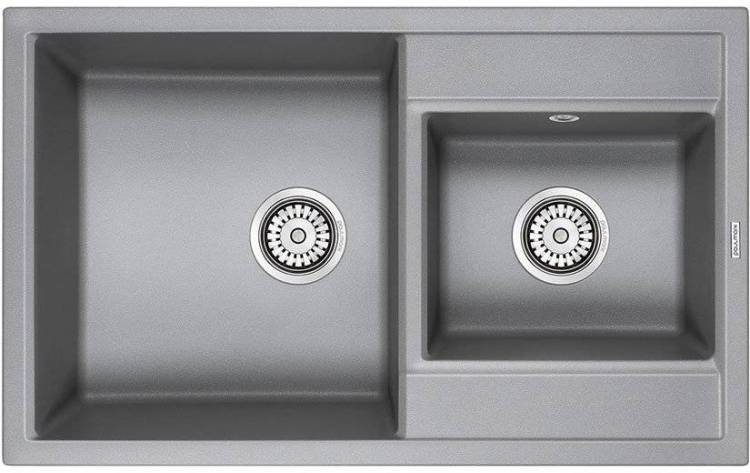 Мойка кухонная Paulmark Tandem PM238250-GRM серый металлик