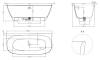 Ванна из искусственного камня Salini Sofia Wall S-Sense 180x85, глянцевая фото 3