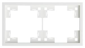 Двухместная рамка Rikett Standart 35820 MW белый сатин