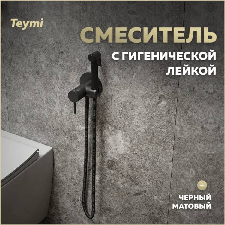 Гигиенический душ Teymi LIna T10230 черный матовый