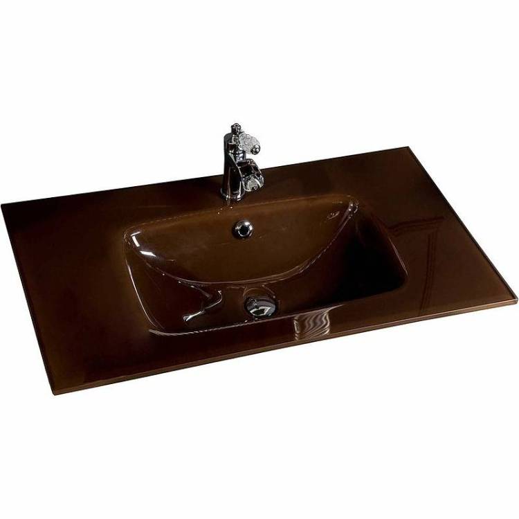 Раковина Armadi Art Monaco 852-080-DB Dark Brown моноблок, 80 см