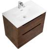 Тумба с раковиной Belbagno Etna H-60 ETNA-H60-600-2C-SO-RW-P 60x45x60 Rovere Moro подвесная с двумя выкатными ящиками, с доводчиками фото 3