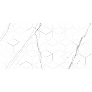 Декор Global Tile Siluet GT124VG Белый 25x50