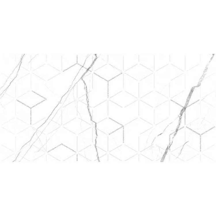 Декор Global Tile Siluet GT124VG Белый 25x50