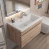 Тумба с раковиной Uperwood Eva подвесная, выдвижной ящик, крафт табачный, 60 см фото 6