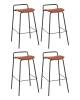 Набор из 4 барных стульев Stool Group Mantis 9083T brown X4 коричневый, экокожа