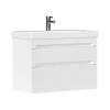 Тумба с раковиной Equil Corner 80 подвесная, белая